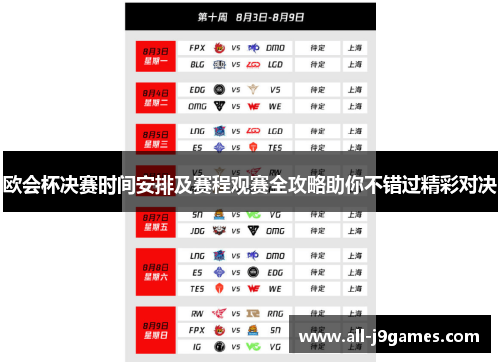 欧会杯决赛时间安排及赛程观赛全攻略助你不错过精彩对决